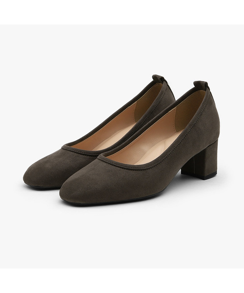 SAPPUN(サプン)の「Mirei ラウンド パンプスヒール (5cm)(パンプス・レディース・ブラウン/ブラック/ダークブラウン/ベージュ・22.5cm/23cm/23.5cm/24cm/24.5cm/25cm/25.5cm)」の2枚目の写真