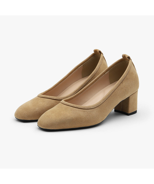 SAPPUN(サプン)の「Mirei ラウンド パンプスヒール (5cm)(パンプス・レディース・ブラウン/ブラック/ダークブラウン/ベージュ・22.5cm/23cm/23.5cm/24cm/24.5cm/25cm/25.5cm)」の4枚目の写真