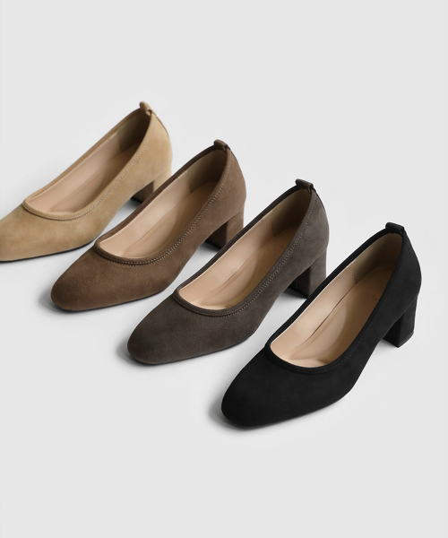 SAPPUN(サプン)の「Mirei ラウンド パンプスヒール (5cm)(パンプス・レディース・ブラウン/ブラック/ダークブラウン/ベージュ・22.5cm/23cm/23.5cm/24cm/24.5cm/25cm/25.5cm)」の5枚目の写真