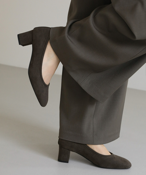 SAPPUN(サプン)の「Mirei ラウンド パンプスヒール (5cm)(パンプス・レディース・ブラウン/ブラック/ダークブラウン/ベージュ・22.5cm/23cm/23.5cm/24cm/24.5cm/25cm/25.5cm)」の7枚目の写真