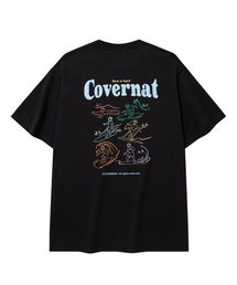 クールコットンサーフィングモーショングラフィックTシャツ New Black