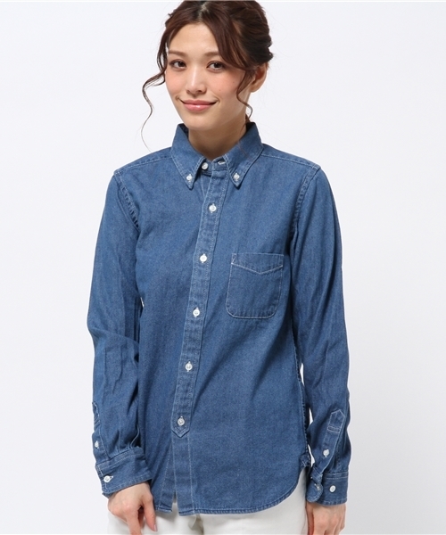 BEAMS BOY（ビームスボーイ）の「BEAMS BOY / デニム ボタンダウンシャツ（シャツ/ブラウス・レディース・ブルー/インディゴブルー・ONE SIZE）」の17枚目の写真