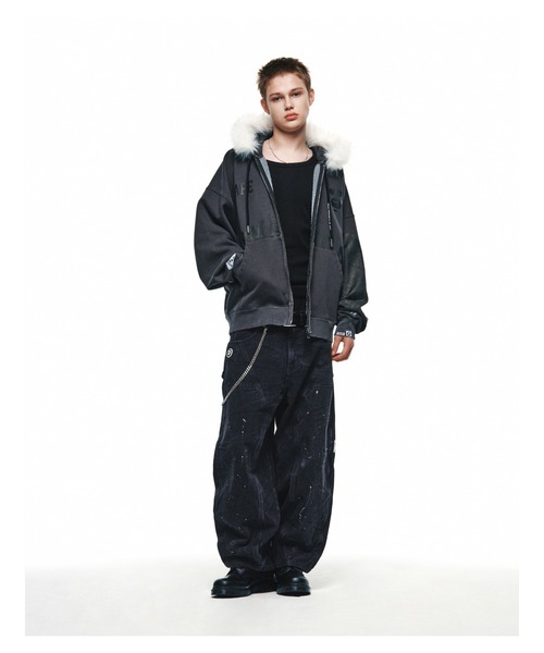 AAPE BY A BATHING APE（エーエイプバイアベイシングエイプ）の「AAPE X NOMANUAL DENIM PANTS（デニムパンツ・メンズ・ブラック・MEDIUM/LARGE/X-LARGE）」の5枚目の写真