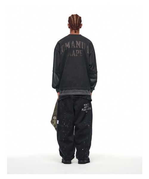 AAPE BY A BATHING APE（エーエイプバイアベイシングエイプ）の「AAPE X NOMANUAL DENIM PANTS（デニムパンツ・メンズ・ブラック・MEDIUM/LARGE/X-LARGE）」の8枚目の写真
