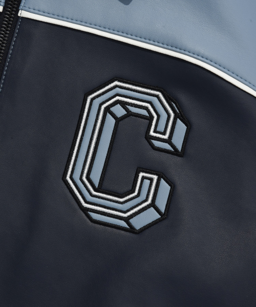 COVERNAT（カバーナット）の「Cロゴレーシングシンセティックレザージャケット ネイビー（ライダースジャケット・レディース・その他・MEDIUM/SMALL/X-LARGE/LARGE）」の6枚目の写真