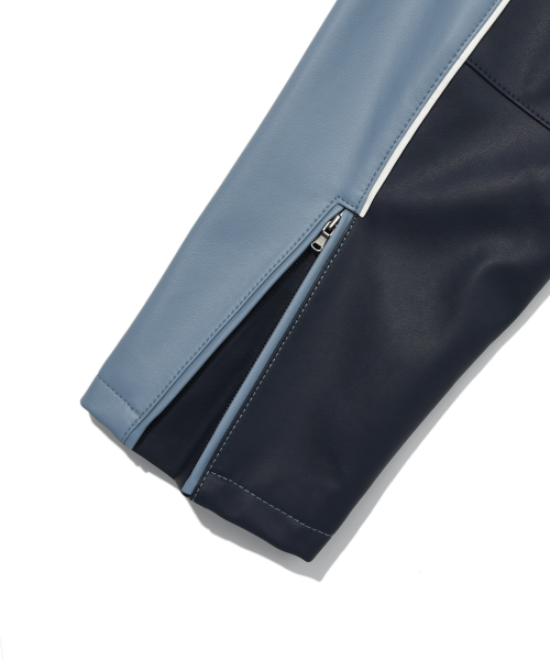 COVERNAT（カバーナット）の「Cロゴレーシングシンセティックレザージャケット ネイビー（ライダースジャケット・レディース・その他・MEDIUM/SMALL/X-LARGE/LARGE）」の9枚目の写真
