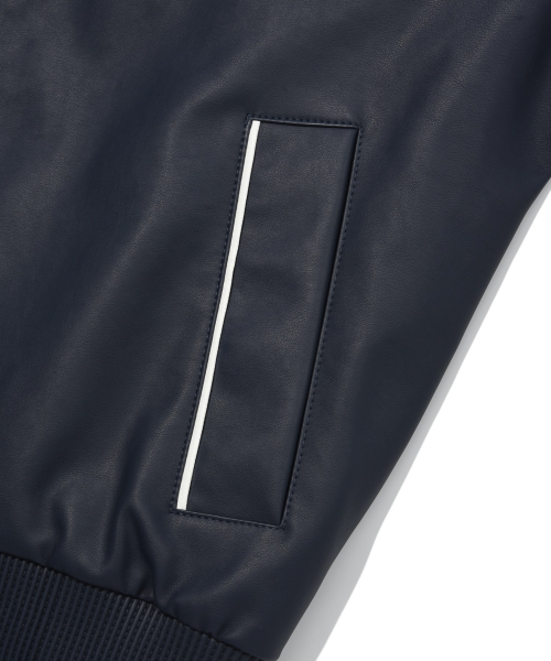 COVERNAT（カバーナット）の「Cロゴレーシングシンセティックレザージャケット ネイビー（ライダースジャケット・レディース・その他・MEDIUM/SMALL/X-LARGE/LARGE）」の10枚目の写真