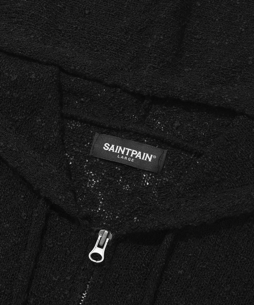 SAINTPAIN（セイントペイン）の「SPクロスダメージニットジップアップブラック（ニット/セーター・レディース・その他・LARGE/MEDIUM）」の3枚目の写真