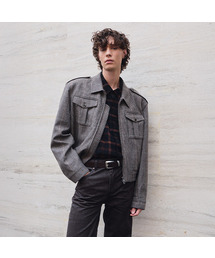 LMOOD（エルムード）の「Romano Wool Flannel Jacket Glen Check（MA-1・メンズ）」