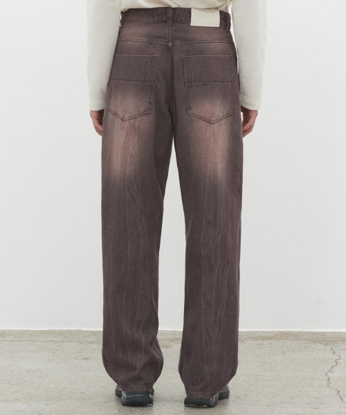 DECET(デケト)の「Mid Rise Wide Jeans DCPT027CRBrown(デニムパンツ・レディース・その他・26/28/30/32/34)」の3枚目の写真