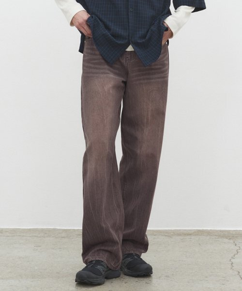 DECET(デケト)の「Mid Rise Wide Jeans DCPT027CRBrown(デニムパンツ・レディース・その他・26/28/30/32/34)」の6枚目の写真