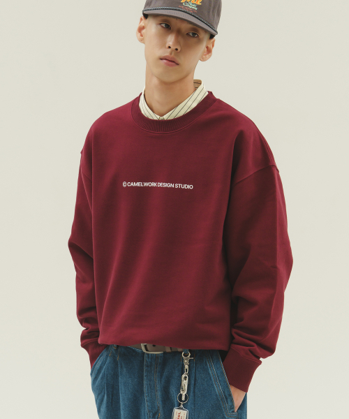 CAMEL WORK(キャメルワーク)の「カメルスタジオロゴスウェットシャツ(バーガンディ)(スウェット・メンズ・その他・MEDIUM/LARGE/X-LARGE)」の1枚目の写真