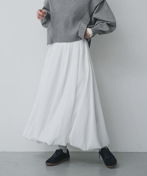 SENSE OF PLACE by URBAN RESEARCH（センスオブプレイスバイアーバンリサーチ）の「【累計販売点数4.3万点突破】バルーンスカート/オフィスカジュアル/通勤/オールシーズン/オケージョン/セレモニー（スカート・レディース・ブラック/オフホワイト/ベージュ・SMALL/LARGE/MEDIUM）」の2枚目の写真