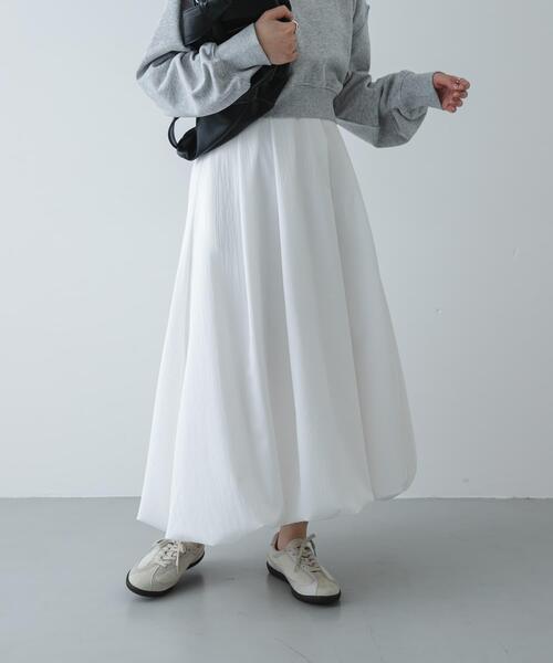 SENSE OF PLACE by URBAN RESEARCH（センスオブプレイスバイアーバンリサーチ）の「バルーンスカート（スカート・レディース・ブラック/オフホワイト/ベージュ/チャコールグレー・SMALL/LARGE/MEDIUM）」の5枚目の写真