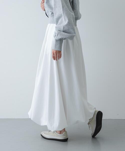 SENSE OF PLACE by URBAN RESEARCH（センスオブプレイスバイアーバンリサーチ）の「バルーンスカート（スカート・レディース・ブラック/オフホワイト/ベージュ/チャコールグレー・SMALL/LARGE/MEDIUM）」の7枚目の写真