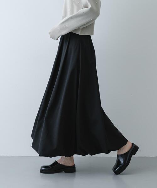 SENSE OF PLACE by URBAN RESEARCH（センスオブプレイスバイアーバンリサーチ）の「バルーンスカート（スカート・レディース・ブラック/オフホワイト/ベージュ/チャコールグレー・SMALL/LARGE/MEDIUM）」の14枚目の写真