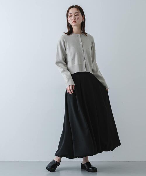 SENSE OF PLACE by URBAN RESEARCH（センスオブプレイスバイアーバンリサーチ）の「バルーンスカート（スカート・レディース・ブラック/オフホワイト/ベージュ/チャコールグレー・SMALL/LARGE/MEDIUM）」の16枚目の写真