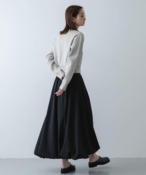 SENSE OF PLACE by URBAN RESEARCH（センスオブプレイスバイアーバンリサーチ）の「バルーンスカート（スカート・レディース・ブラック/オフホワイト/ベージュ/チャコールグレー・SMALL/LARGE/MEDIUM）」の18枚目の写真