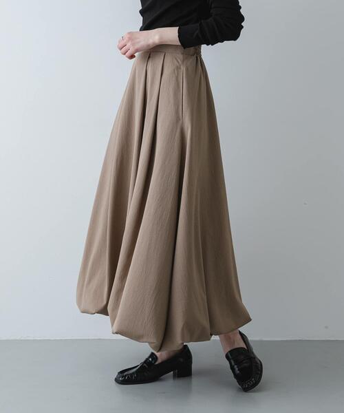 SENSE OF PLACE by URBAN RESEARCH（センスオブプレイスバイアーバンリサーチ）の「バルーンスカート（スカート・レディース・ブラック/オフホワイト/ベージュ/チャコールグレー・SMALL/LARGE/MEDIUM）」の21枚目の写真