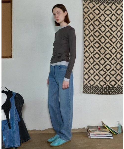 AOPT(アオプト)の「STRAIGHT FIT JEANS - BLUE(デニムパンツ・レディース・その他・SMALL/MEDIUM)」の3枚目の写真