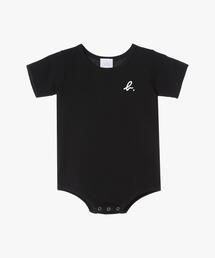 agnes b.（アニエスベー）の「ベビー ロゴ コットン 半袖 ボディスーツ 2枚組（ロンパース）」