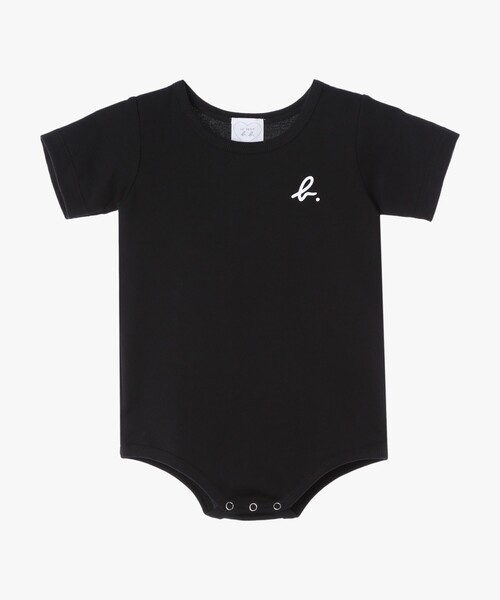 agnes b.(アニエスベー)の「ベビー ロゴ コットン 半袖 ボディスーツ 2枚組(ロンパース・キッズ・ブラック・6MONTH/1YEAR)」の2枚目の写真