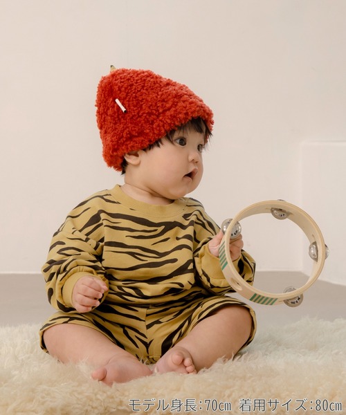 MAKE YOUR DAY（メイクユアデイ）の「おにのパンツ（スウェットパンツ・キッズ・マスタード・70-80cm/90-100cm/110-120cm）」の4枚目の写真