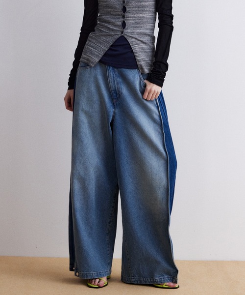PRE-ORDER】Side-Tuck Cocoon Denim Pants/サイドタックコクーンデニム