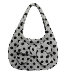 ViViDAY（ビビデー）の「ドット柄リボンボアバッグ（トートバッグ）」