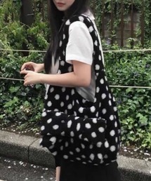 ViViDAY（ビビデー）の「ドット柄リボンボアバッグ（トートバッグ）」