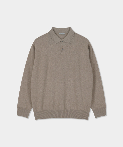 BIRBANTE(ビルバンテ)の「ソフトウォッシャブルラインカラーニット - ベージュ(ニット/セーター・メンズ・ベージュ・SMALL/MEDIUM/LARGE/X-LARGE)」の1枚目の写真