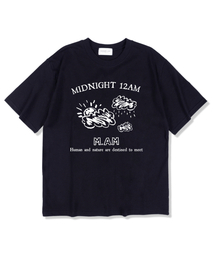 ウェザーM.AMロゴ半袖Tシャツネイビー