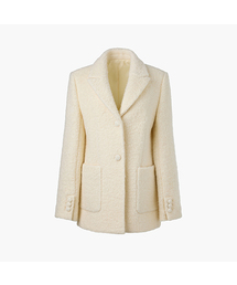 KUME（クメ）の「Alpaca Boucle Midi Jacket, Ivory（テーラードジャケット）」