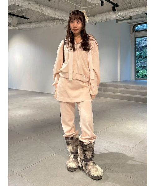 LILY BROWN(リリーブラウン)の「ボンディングセットアップ(ワンピース・レディース・オフホワイト/グレー/ピンク・F)」の22枚目の写真