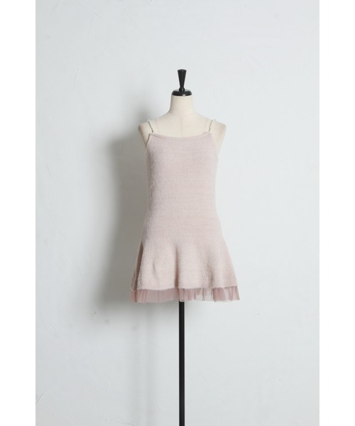 tocco closet(トッコ クローゼット)の「ボレロ×パールストラップワンピースのラメシャギーニットアンサンブル(アンサンブル・レディース・ピンク/オフホワイト・M)」の18枚目の写真
