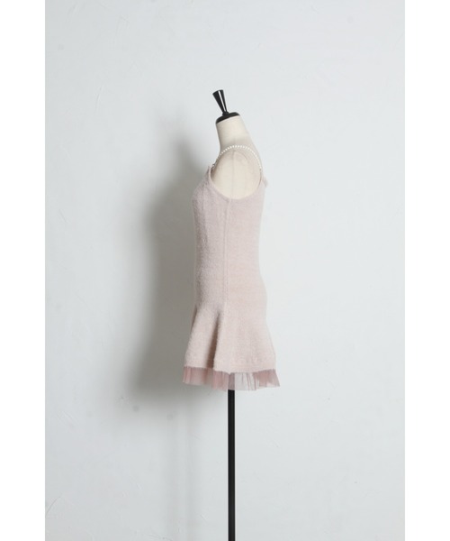 tocco closet(トッコ クローゼット)の「ボレロ×パールストラップワンピースのラメシャギーニットアンサンブル(アンサンブル・レディース・ピンク/オフホワイト・M)」の19枚目の写真