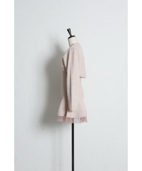 tocco closet(トッコ クローゼット)の「ボレロ×パールストラップワンピースのラメシャギーニットアンサンブル(アンサンブル・レディース・ピンク/オフホワイト・M)」の22枚目の写真