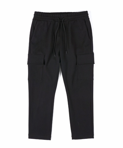 The DUFFER of ST.GEORGE（ザダファーオブセントジョージ）の「WOOL LIKE PONTE SLIM CARGO PANTS：ポンチ素材 ウールライク スリム カーゴパンツ（カーゴパンツ・メンズ・チャコールグレー/ブラック・SMALL/MEDIUM/LARGE/X-LARGE）」の9枚目の写真