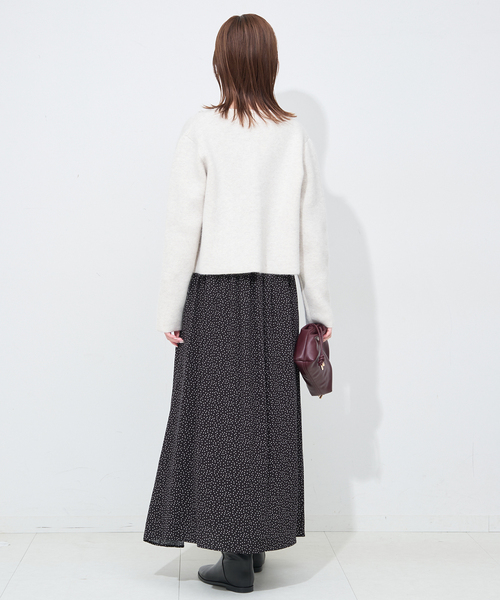 SLOBE IENA（スローブイエナ）の「《追加2》ドットシャーリングワンピース（ワンピース・レディース・ブラック・36/38）」の12枚目の写真