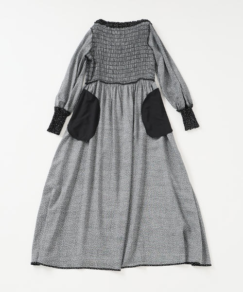 SLOBE IENA（スローブイエナ）の「《追加2》ドットシャーリングワンピース（ワンピース・レディース・ブラック・36/38）」の4枚目の写真