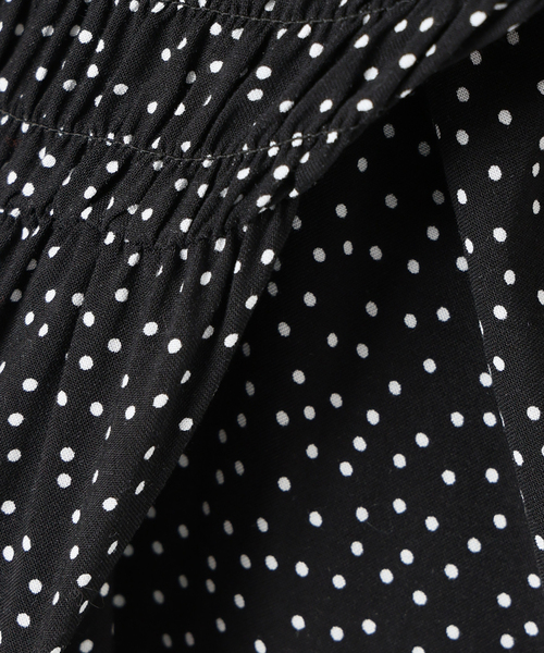 SLOBE IENA（スローブイエナ）の「《追加2》ドットシャーリングワンピース（ワンピース・レディース・ブラック・36/38）」の5枚目の写真