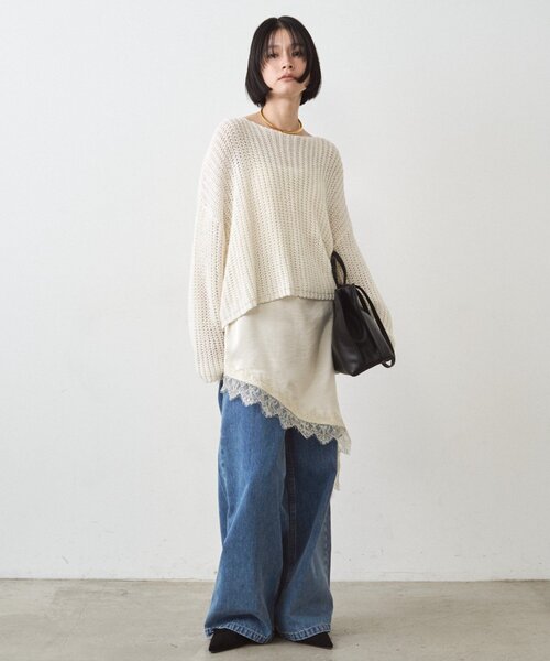 LOUNGEDRESS（ラウンジドレス）の「オーバーニット（ニット/セーター・レディース・ネイビー/アイボリー/ベージュ・FREE）」の20枚目の写真