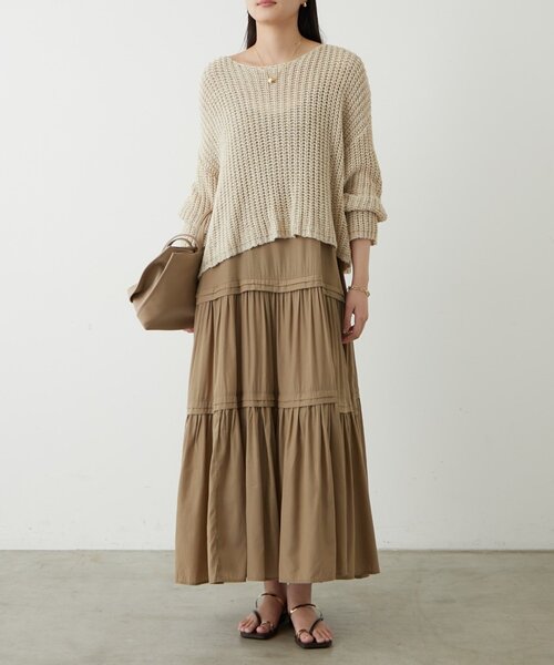 LOUNGEDRESS（ラウンジドレス）の「オーバーニット（ニット/セーター・レディース・ネイビー/アイボリー/ベージュ・FREE）」の11枚目の写真