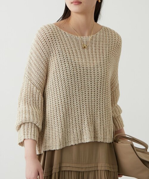 LOUNGEDRESS（ラウンジドレス）の「オーバーニット（ニット/セーター・レディース・ネイビー/アイボリー/ベージュ・FREE）」の14枚目の写真