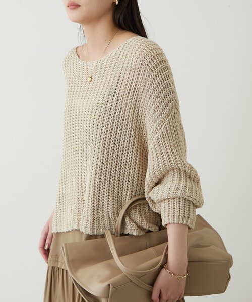 LOUNGEDRESS（ラウンジドレス）の「オーバーニット（ニット/セーター・レディース・ネイビー/アイボリー/ベージュ・FREE）」の15枚目の写真