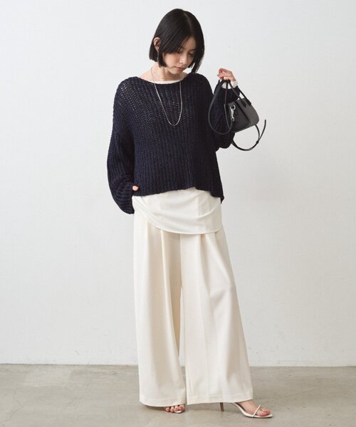 LOUNGEDRESS（ラウンジドレス）の「オーバーニット（ニット/セーター・レディース・ネイビー/アイボリー/ベージュ・FREE）」の19枚目の写真