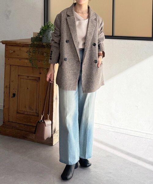 Thevon(ゼボン)の「ドレープネックリブニットプルオーバー(ニット/セーター・レディース・アイボリー/グレー/グリーン・FREE)」の9枚目の写真