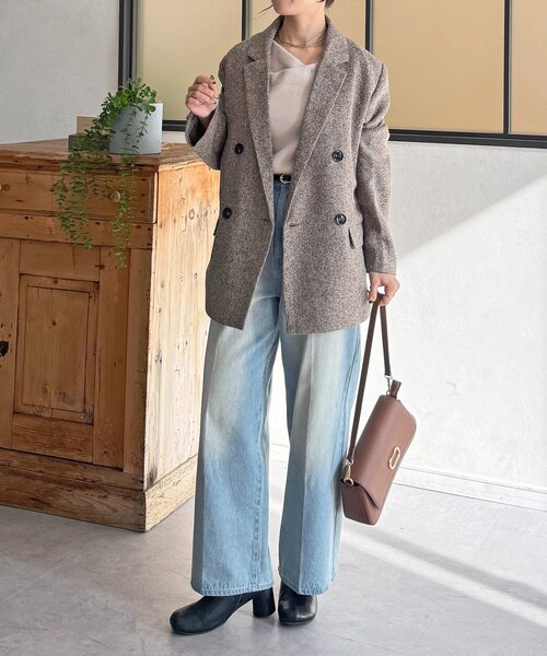 Thevon(ゼボン)の「ドレープネックリブニットプルオーバー(ニット/セーター・レディース・アイボリー/グレー/グリーン・FREE)」の10枚目の写真