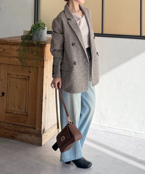 Thevon(ゼボン)の「ドレープネックリブニットプルオーバー(ニット/セーター・レディース・アイボリー/グレー/グリーン・FREE)」の11枚目の写真