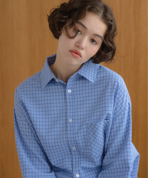 REMOON（リムーン）の「チェックオーバーサイズシャツ（シャツ/ブラウス・レディース・グリーン/ブラウン/ブルー・FREE）」の20枚目の写真